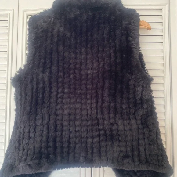 bagatelle Black Faux Fur Open Vest - Picture 5 of 5